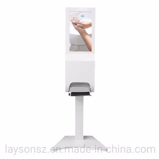 Automatic Hand Sanitizer Dispenser with 21.5" LCD Display Android Stand Billboard, Auto Alcohol Foam Liquid Gel Spray Disinfectant Hand Sanitizing Dispenser