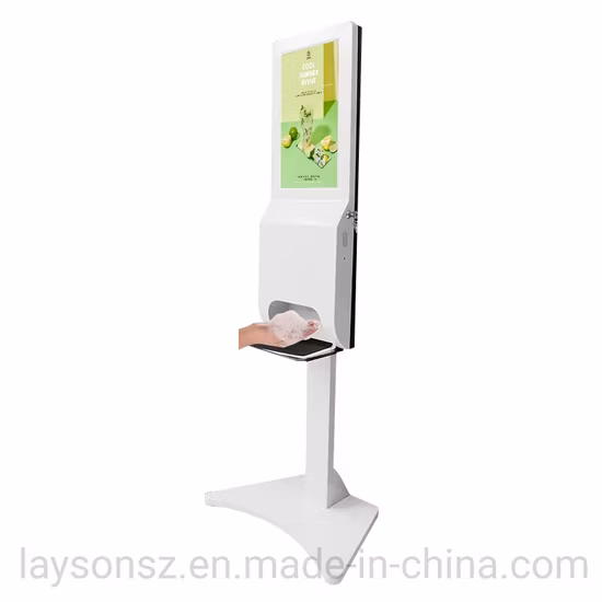 Automatic Hand Sanitizer Dispenser with 21.5" LCD Display Android Stand Billboard, Auto Alcohol Foam Liquid Gel Spray Disinfectant Hand Sanitizing Dispenser